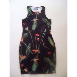 Reitmans Bodycon Dress Tropical Print Sleeveless Casual Party Medium